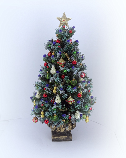 (image for) Luxury 8" Grande OOAK dollshouse 12th scale Christmas Tree